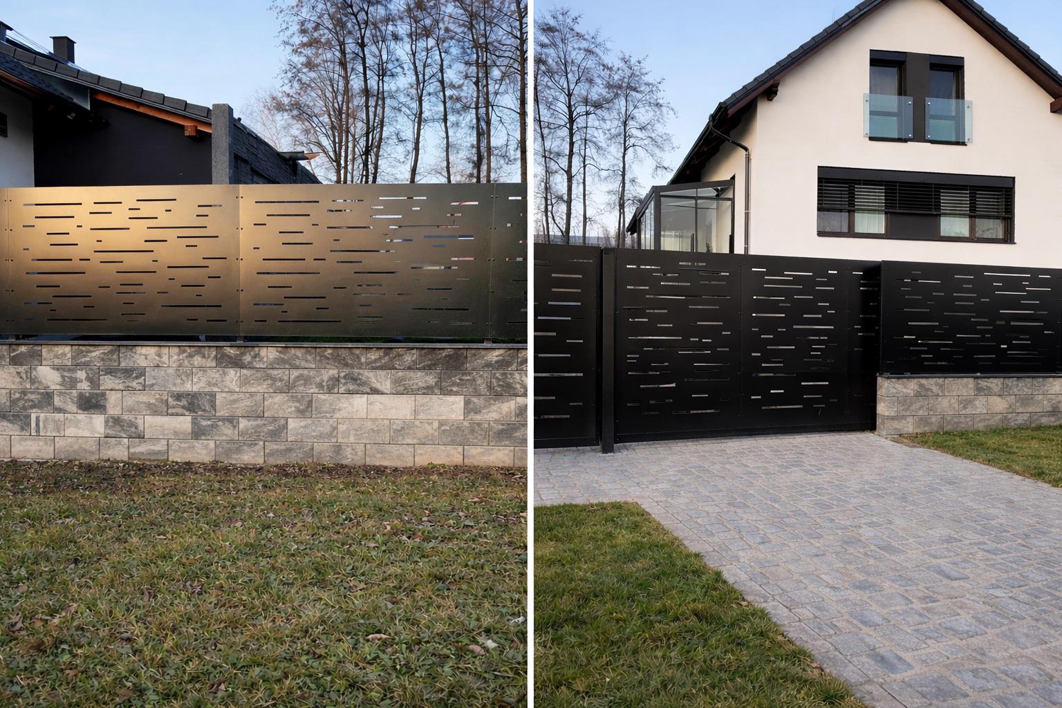 Detail Laserového Výpalku Plotu do brány